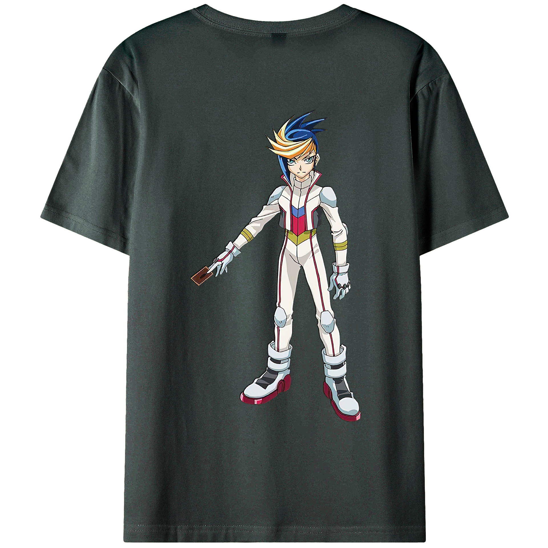 （画像用） 遊☆戯☆王 Yu-Gi-Oh! 綿100％ メンズ半袖Tシャツ（バックプリント） 通気性